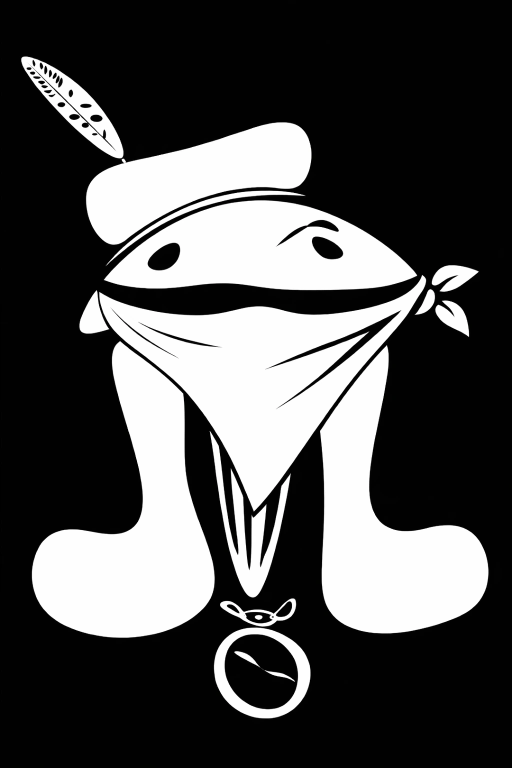 Bandit Office mascot wearing a cowboy bandana.